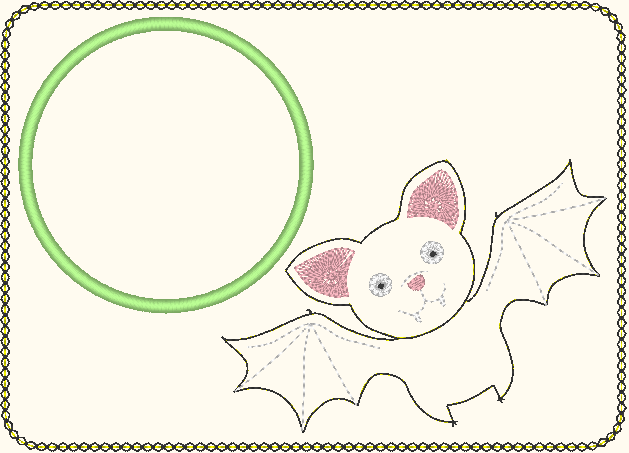 Stickdatei - Mugrug Fledermaus - Sewando