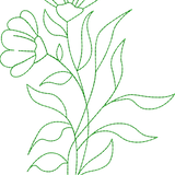Stickdatei Blumenset "Eleganz"