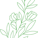 Stickdatei Blumenset "Eleganz"
