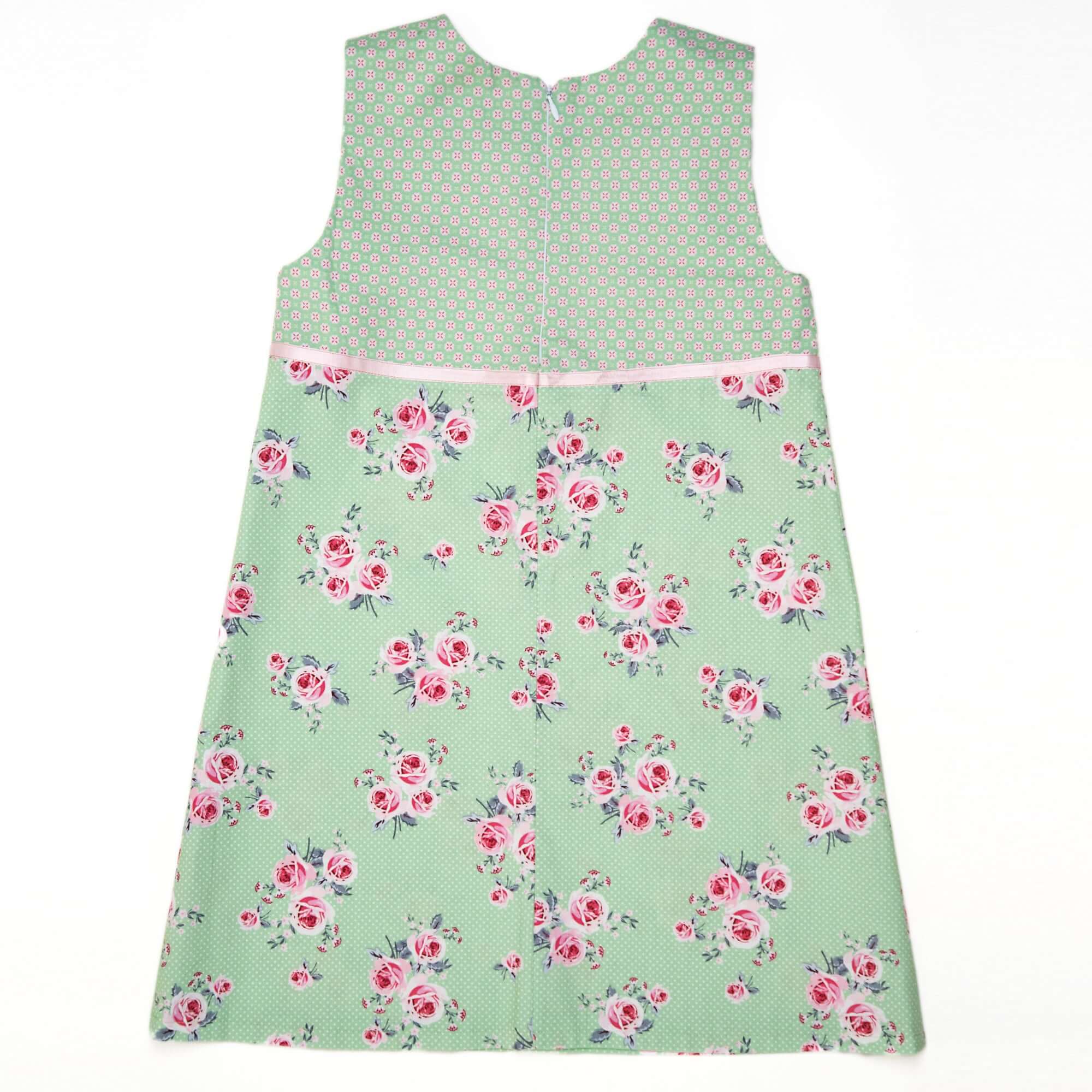 Digital Sewing Pattern Girls Summer Dress Download PDF Instructions Kids Pinafore Design Easy Project Guide Sleeveless Style Cotton Dress Youth Fashion Blueprint Simple Construction Steps Pocket Detail Ribbon Accent Beginner Friendly