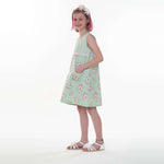 Digital Sewing Pattern Girls Summer Dress Download PDF Instructions Kids Pinafore Design Easy Project Guide Sleeveless Style Cotton Dress Youth Fashion Blueprint Simple Construction Steps Pocket Detail Ribbon Accent Beginner Friendly