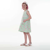 Digital Sewing Pattern Girls Summer Dress Download PDF Instructions Kids Pinafore Design Easy Project Guide Sleeveless Style Cotton Dress Youth Fashion Blueprint Simple Construction Steps Pocket Detail Ribbon Accent Beginner Friendly