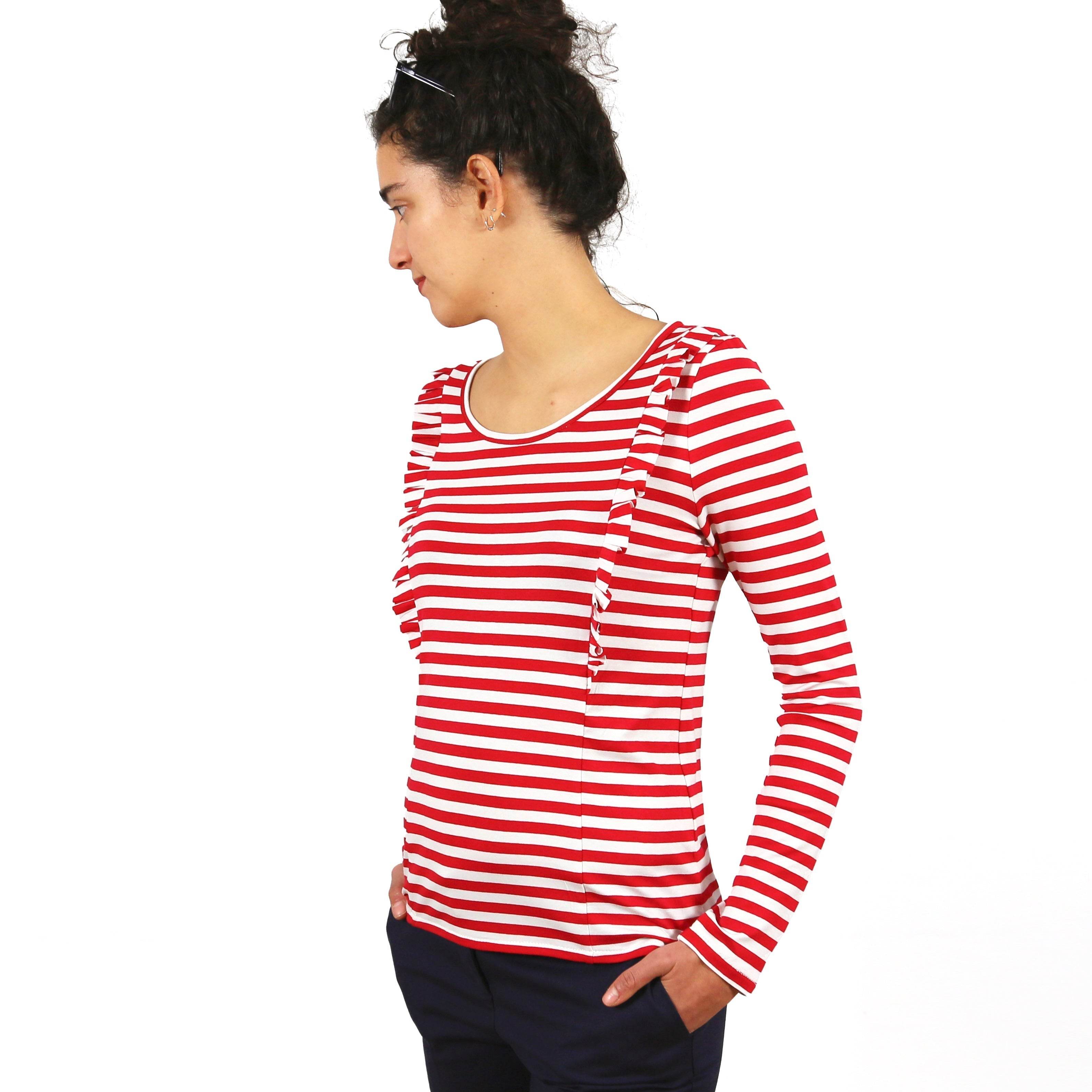 Rüschenshirt FRAU SARA | Schnittmuster Gr. XS – XXL - Sewando
