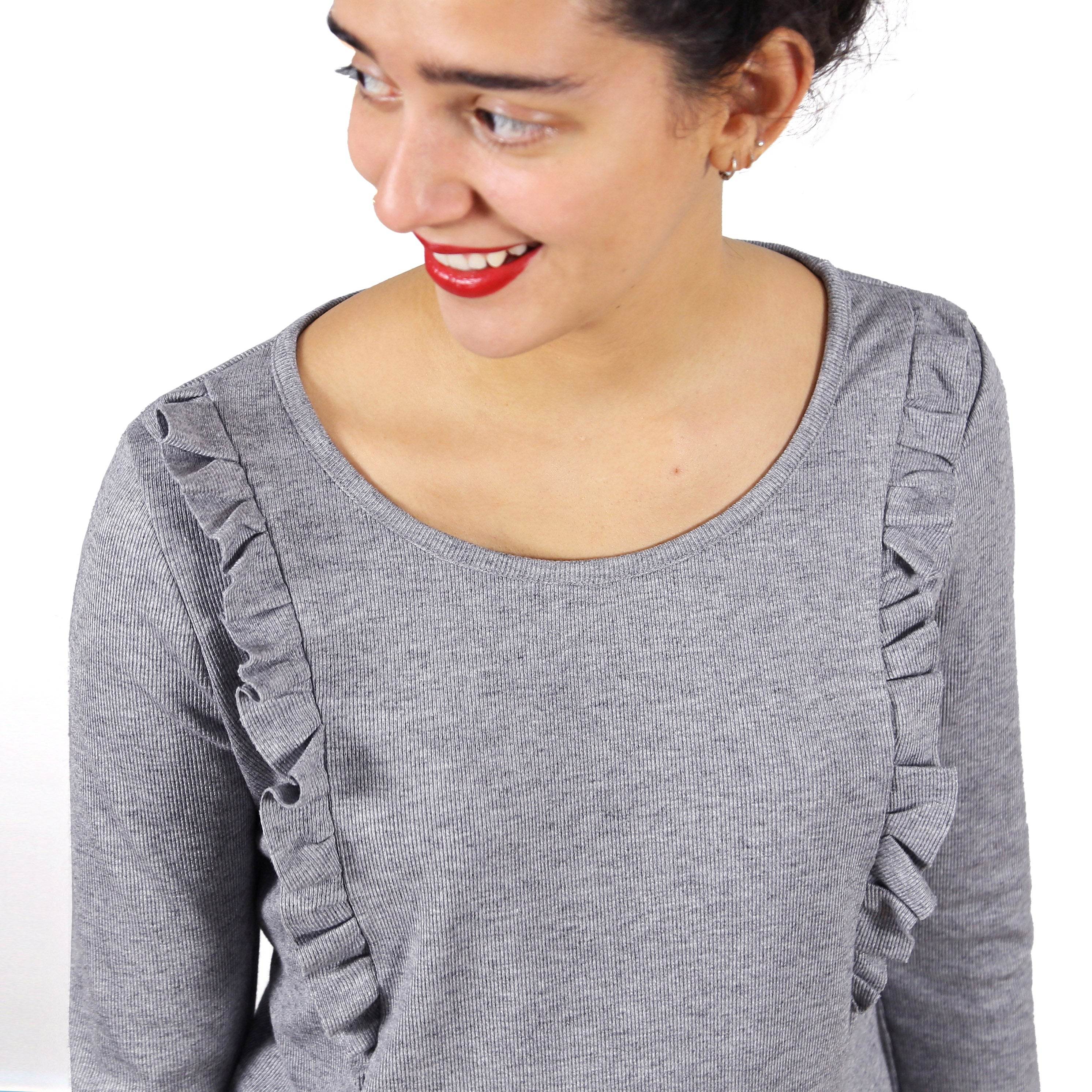 Rüschenshirt FRAU SARA | Schnittmuster Gr. XS – XXL - Sewando