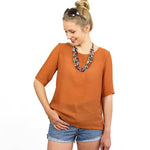 Kurzarmbluse FRAU YOKO | Schnittmuster Gr. XS-XXL : - Sewando