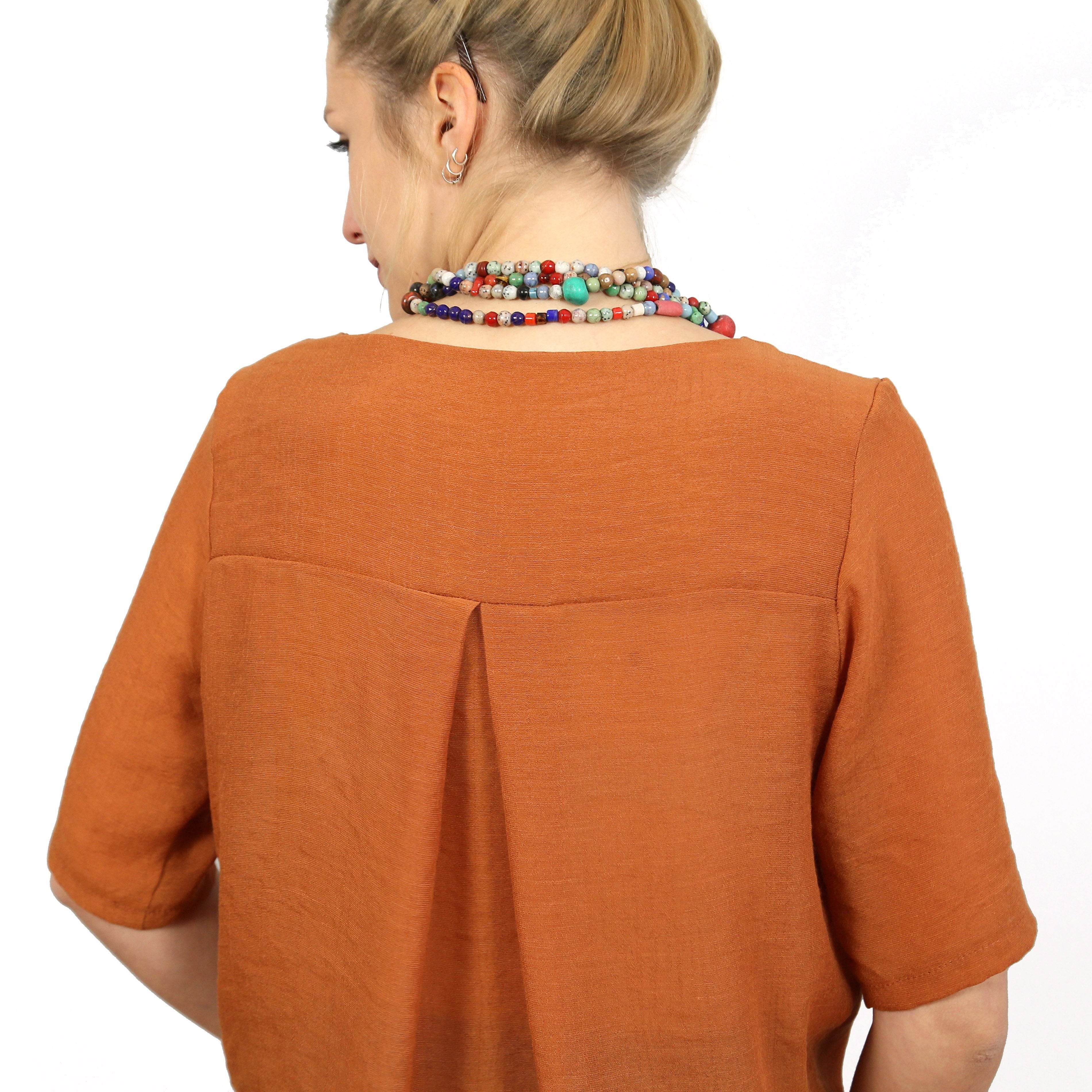 Kurzarmbluse FRAU YOKO | Schnittmuster Gr. XS-XXL : - Sewando