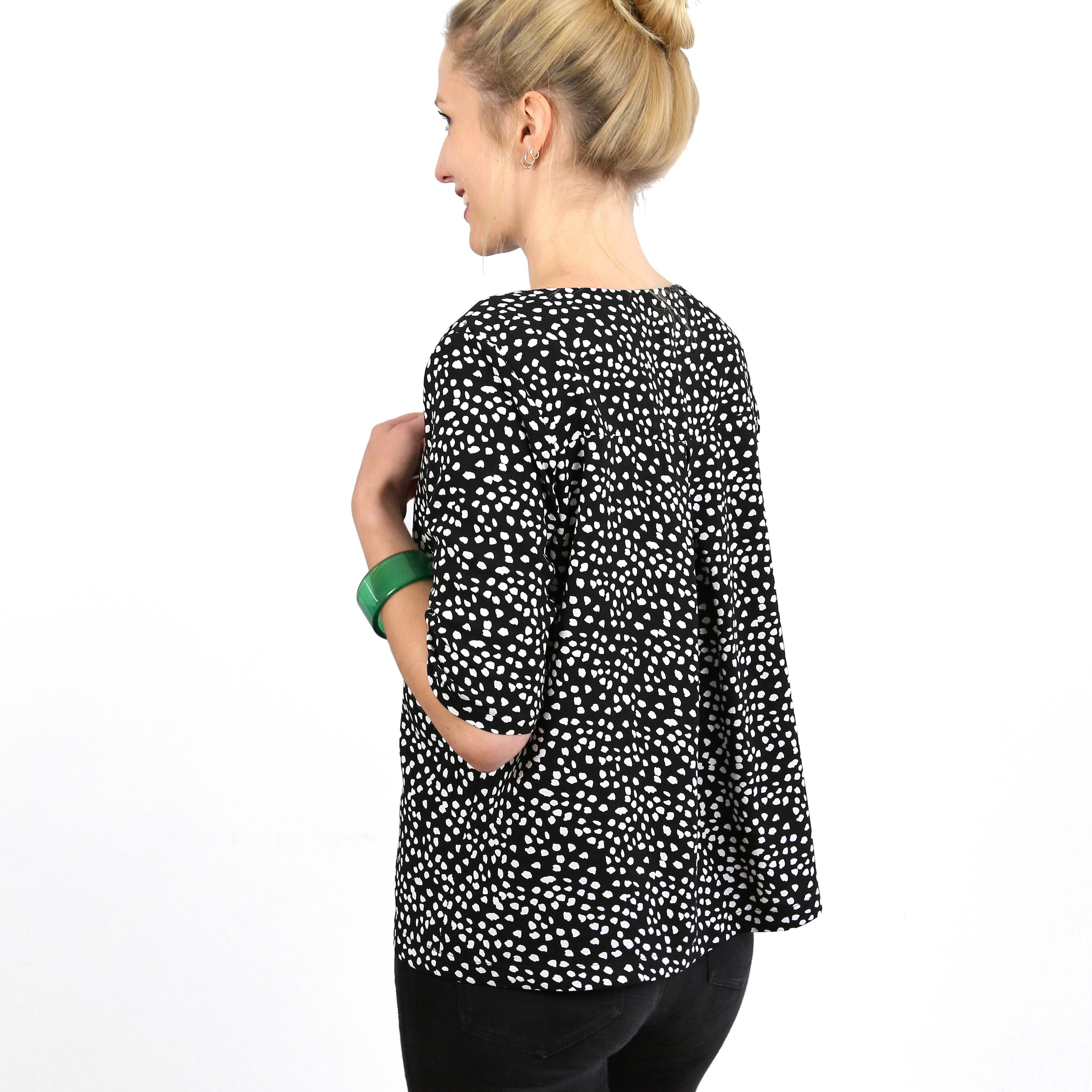 Kurzarmbluse FRAU YOKO | Schnittmuster Gr. XS-XXL : - Sewando