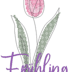 Stickdatei - 4 Jahreszeiten - Blumen Single Line - Sewando