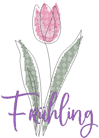 Stickdatei - 4 Jahreszeiten - Blumen Single Line - Sewando