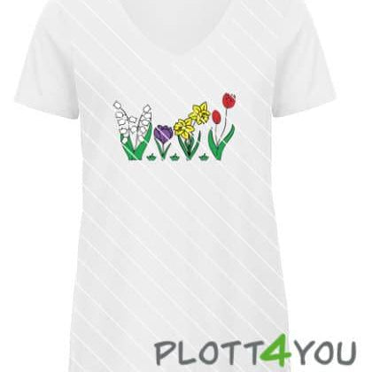 Blumenwiese | SVG, DXF, PNG Plotterdatei, Laserdatei - Sewando