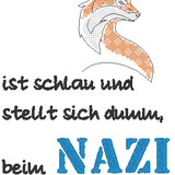 Stickdatei - Spruch "Fuchs & Nazi"