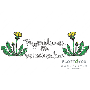 Fugenblume | SVG, DXF, PNG Plotterdatei, Laserdatei - Sewando