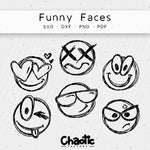 Plotterdatei Funny Faces - Sewando