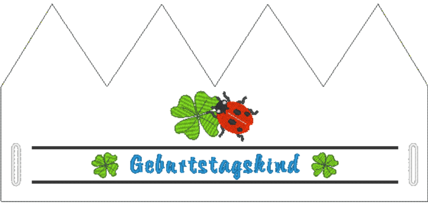 Stickdatei - Geburtstagskrone - Sewando
