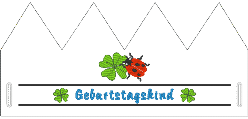 Stickdatei - Geburtstagskrone - Sewando