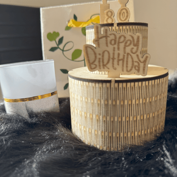 Basteln mit Laserdatei 3D Geburtstagstorte | SVG - Sewando