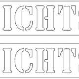 Stickdatei  "NICHTS" in 2 Schriftarten