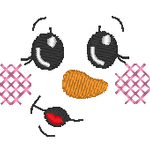 Stickdatei - 6 Schneemänner mit Gesicht (ITH und Doodle) - Sewando