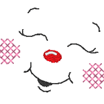 Stickdatei - 6 Kekse / Lebkuchen mit Gesicht (ITH und Doodle) - Sewando