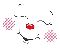 Stickdatei - 6 Kekse / Lebkuchen mit Gesicht (ITH und Doodle) - Sewando