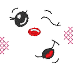 Stickdatei - 6 Kekse / Lebkuchen mit Gesicht (ITH und Doodle) - Sewando