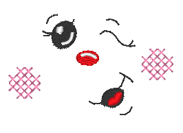 Stickdatei - 6 Kekse / Lebkuchen mit Gesicht (ITH und Doodle) - Sewando