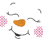 Stickdatei - 6 Schneemänner mit Gesicht (ITH und Doodle) - Sewando