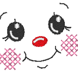 Stickdatei - 6 Kekse / Lebkuchen mit Gesicht (ITH und Doodle) - Sewando