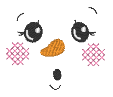 Stickdatei - 6 Schneemänner mit Gesicht (ITH und Doodle) - Sewando