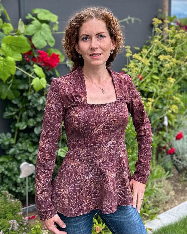 Schnittmuster Ginette - Shirt oder Kleid mit Trapezausschnitt und Raffung Gr. 34-54 - Sewando