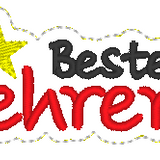 Stickdatei Anhänger - Set "Beste/r Lehrer/in" & "Lieblingslehrer/in"