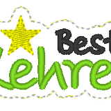 Stickdatei Anhänger - Set "Beste/r Lehrer/in" & "Lieblingslehrer/in"