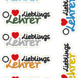 Stickdatei Anhänger - Set "Beste/r Lehrer/in" & "Lieblingslehrer/in"