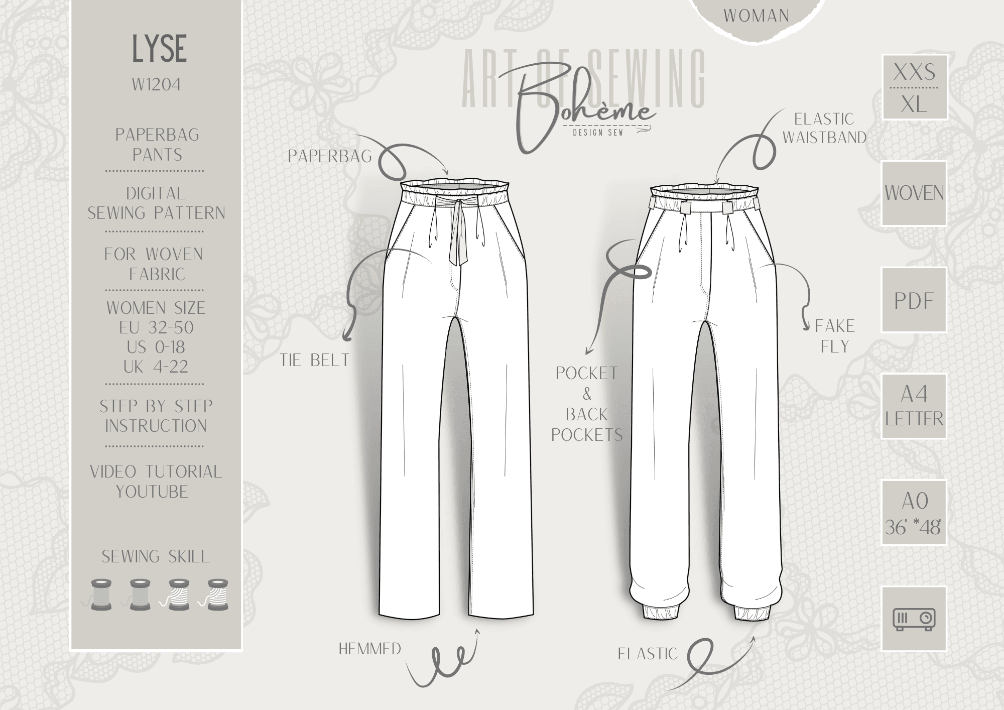 LYSE.hose | Daman | 32-50 | Schnitt : - Sewando