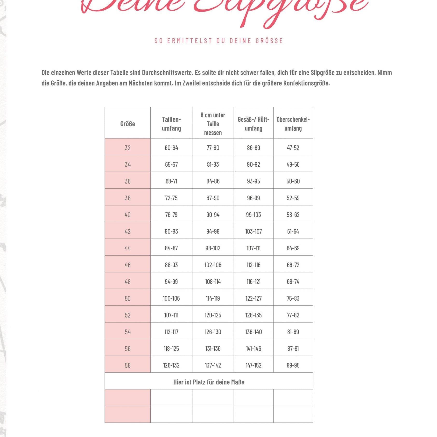 Periodenslip Schnittmuster | Gr. 32-58 (digital/deutsch) #BloodySlippy - Sewando