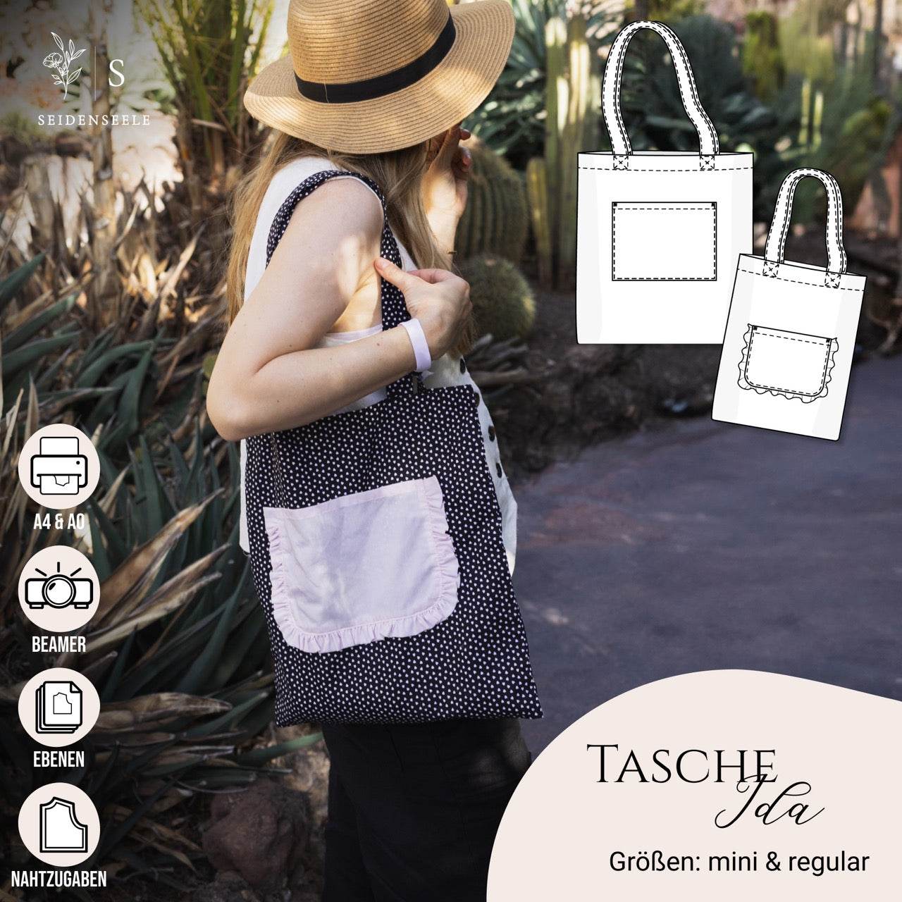 Schnittmuster Tasche IDA - Sewando