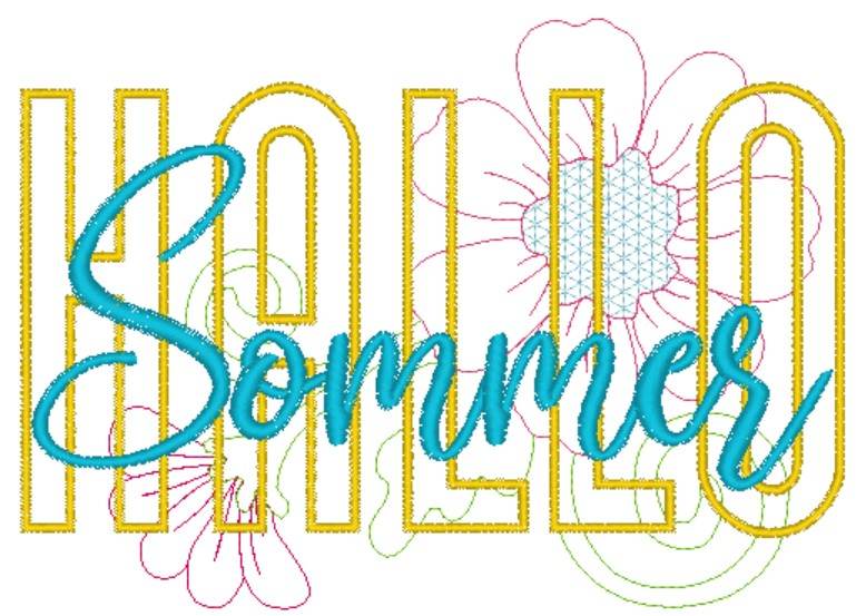 Stickdatei - HALLO Sommer - Sewando