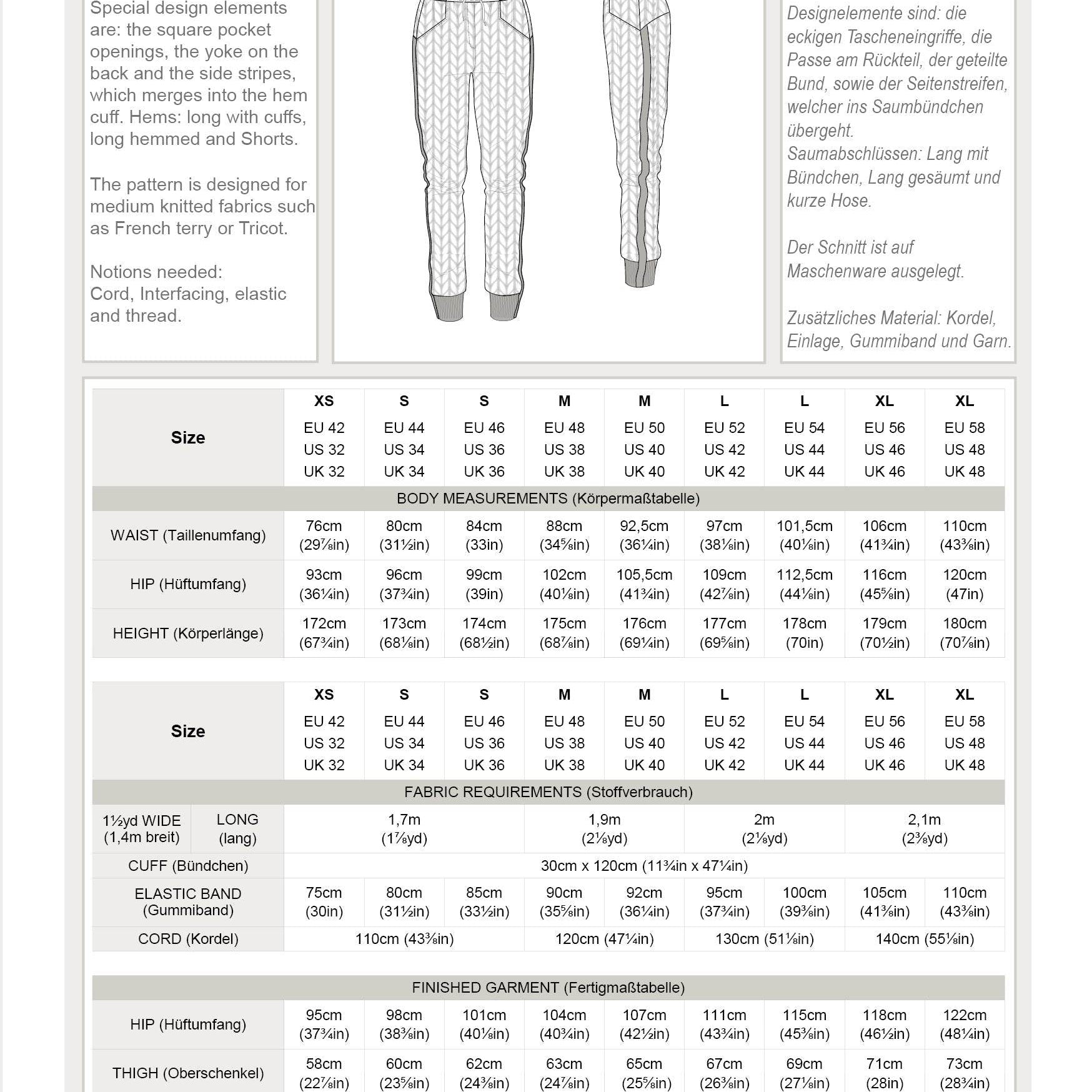HÅLIN.jogger | Herren | 42-58 Schnitt : - Sewando