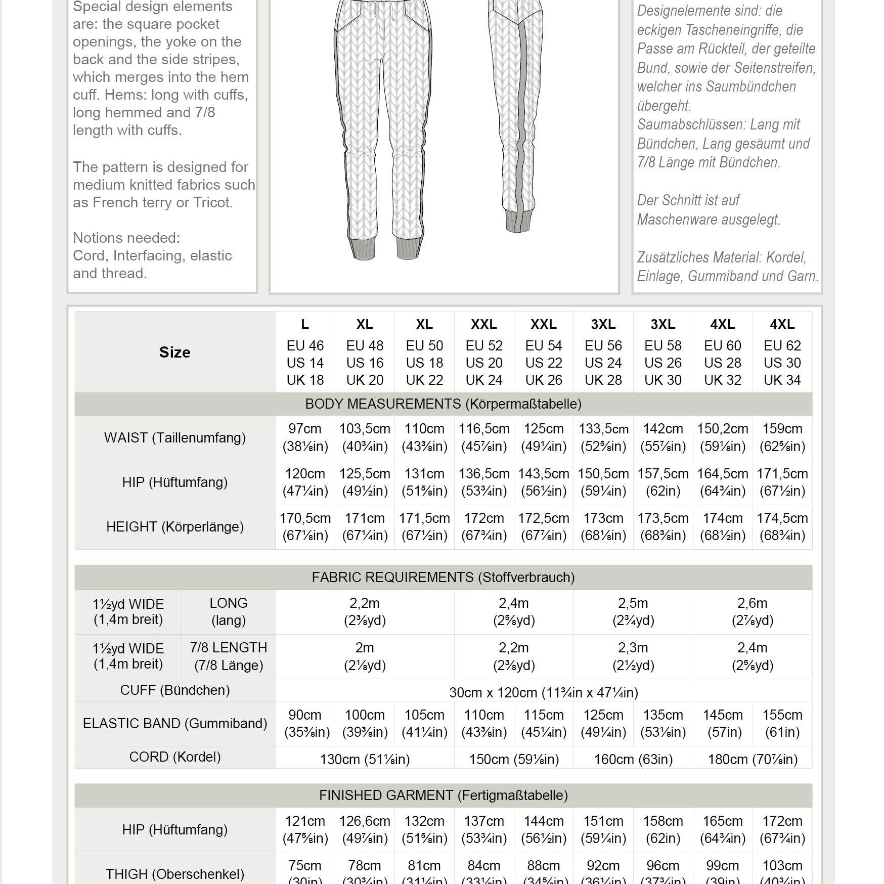 HÅLIN.jogger | Damen Plus | 46-62 Schnitt : - Sewando