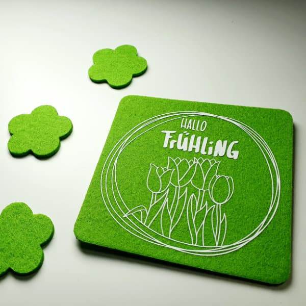 Hallo Frühling | SVG, DXF & PNG Plotterdatei, Laserdatei - Sewando