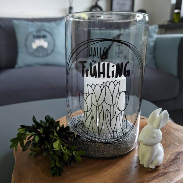 Hallo Frühling | SVG, DXF & PNG Plotterdatei, Laserdatei - Sewando
