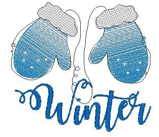Stickdatei - Doodle Handschuhe - Sewando