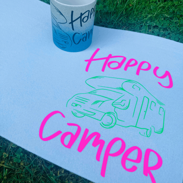 Happy Camper | SVG, DXF & PNG Plotterdatei, Laserdatei - Sewando