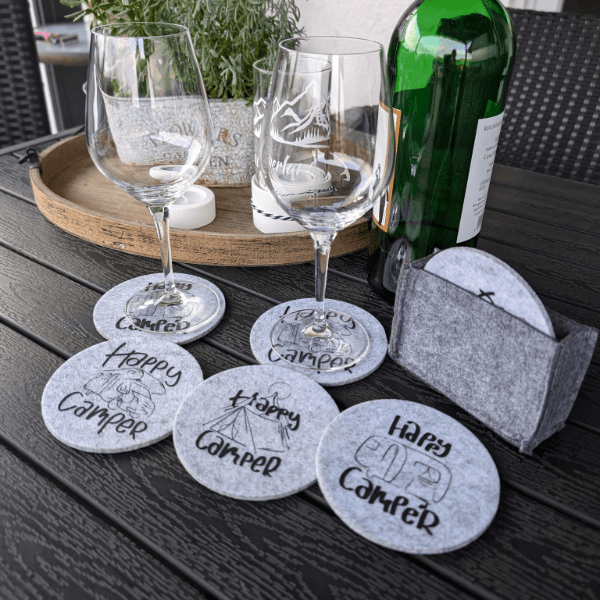Happy Camper | SVG, DXF & PNG Plotterdatei, Laserdatei - Sewando