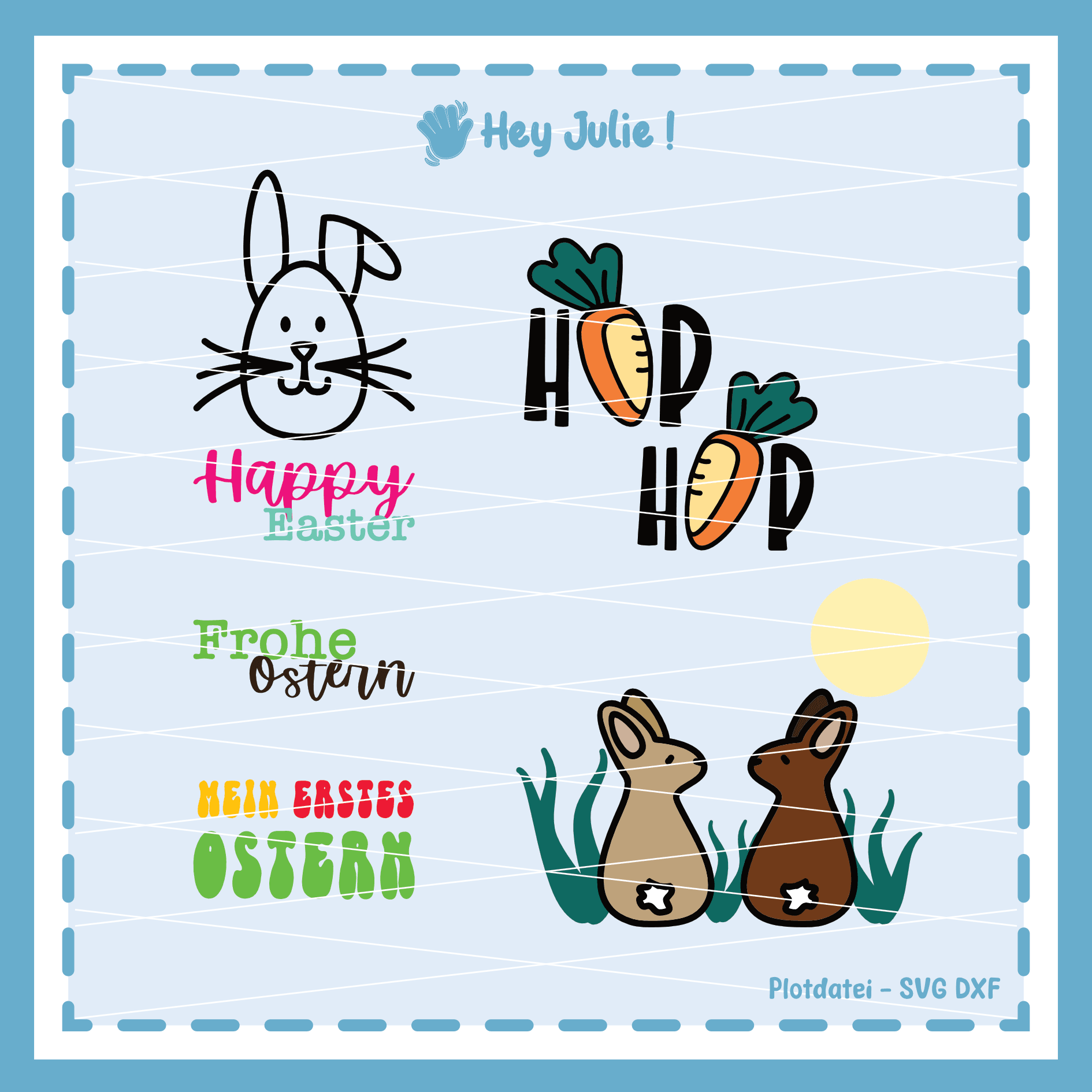Plotterdatei Happy Easter - Sewando