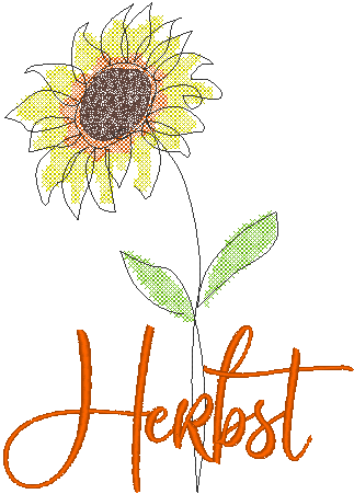 Stickdatei - 4 Jahreszeiten - Blumen Single Line - Sewando