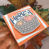 Herbstkorb | SVG, DXF & PNG Plotterdatei, Laserdatei - Sewando