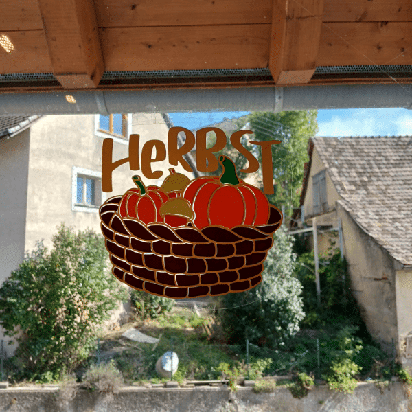 Herbstkorb | SVG, DXF & PNG Plotterdatei, Laserdatei - Sewando