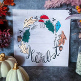 Herbstkranz | SVG, DXF, PNG Plotterdatei, Laserdatei - Sewando