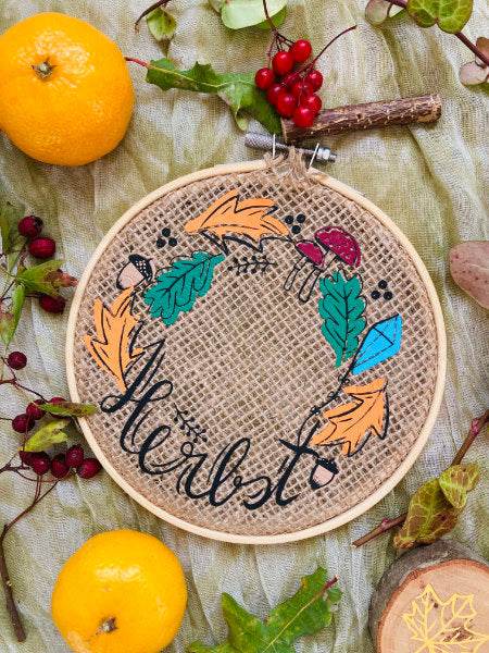 Herbstkranz | SVG, DXF, PNG Plotterdatei, Laserdatei - Sewando
